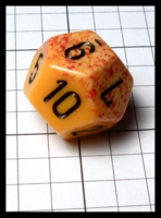 Dice : Dice - 12D - Chessex Half and Half Yellow and Orange Speckle with Black Numerals - Ebay Dec 2014